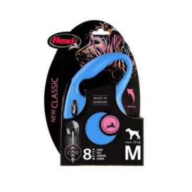 Smycz Flexi Classic rozm.M-8m do 20kg,niebie linka Smycz Flexi Classic rozm.M-8m do 20kg,niebie linka