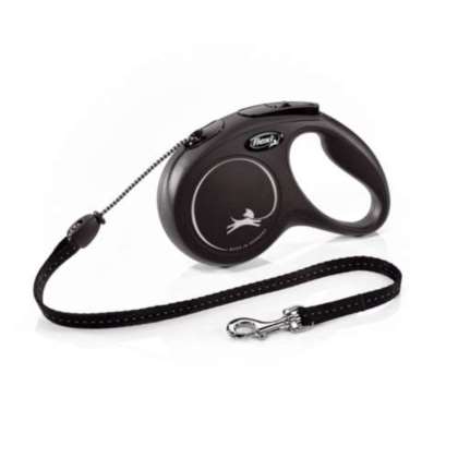 Smycz Flexi Classic rozm.M-8m do 20kg,czarna linka Smycz Flexi Classic rozm.M-8m do 20kg,czarna linka