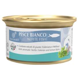 Monobiałkowa Mokra Karma Dla Kota Biała ryba 85g Monobiałkowa Mokra Karma Dla Kota Biała ryba 85g