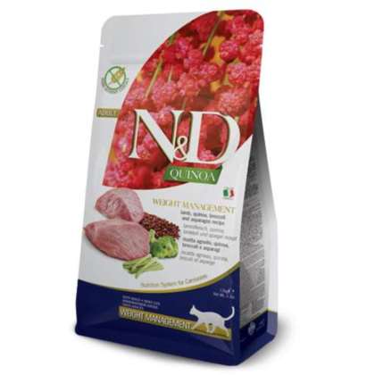 N&D Cat Quinoa jagnięcina,brokuły Nadwaga 300gr N&D Cat Quinoa jagnięcina,brokuły Nadwaga 300gr