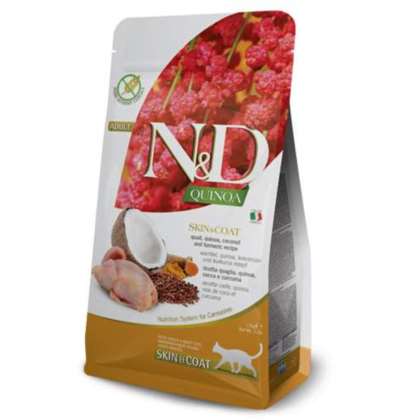 N&D Cat Quinoa Skin&Coat Quail,cocon adult 1,5kg N&D Cat Quinoa Skin&Coat Quail,cocon adult 1,5kg