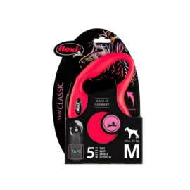 Smycz automatyczna Flexi M taśm 5m, 25kg czerwona Smycz automatyczna Flexi M taśm 5m, 25kg czerwona