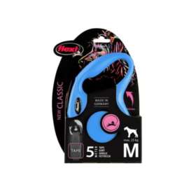 Smycz automatyczna Flexi M taśm 5m, 25kg niebieska Smycz automatyczna Flexi M taśm 5m, 25kg niebieska