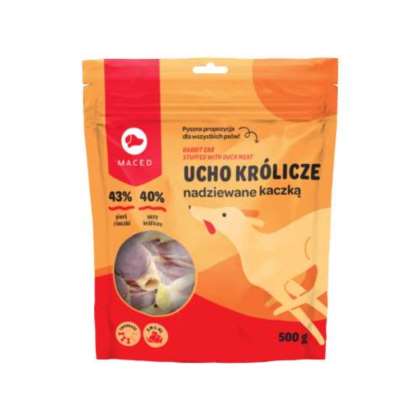 SM UCHO KRÓLICZE NADZIEWANE KACZKĄ 500g SM UCHO KRÓLICZE NADZIEWANE KACZKĄ 500g