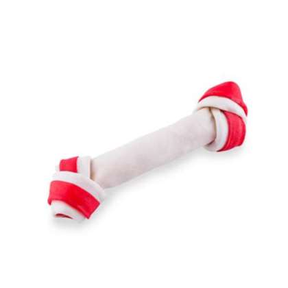 Maced KO Kość Wiązana Biał-Czerwona 11cm Maced KO Kość Wiązana Biał-Czerwona 11cm