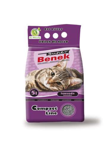 Żwirek Super Benek Compact Lawenda 5L Active