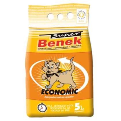 Żwirek dla kota Super Benek ECONOMIC 5L Żwirek dla kota Super Benek ECONOMIC 5L