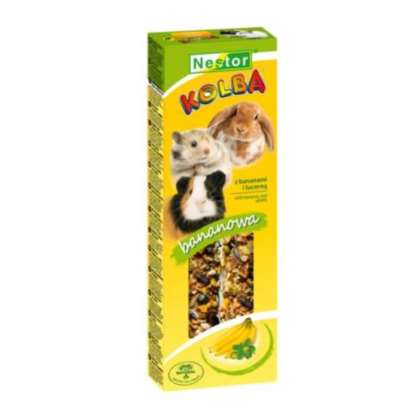 KOLBA GRYZOŃ I KRÓLIK Z BANANAMI I LUCERNĄ 115gr KOLBA GRYZOŃ I KRÓLIK Z BANANAMI I LUCERNĄ 115gr
