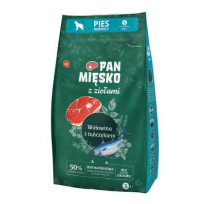 Pan Mięsko z Ziołami Wołowinw z tuńczykiem S 3kg Pan Mięsko z Ziołami Wołowinw z tuńczykiem S 3kg