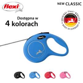Smycz Flexi Classic linka XS 3m 8kg niebieska Smycz Flexi Classic linka XS 3m 8kg niebieska
