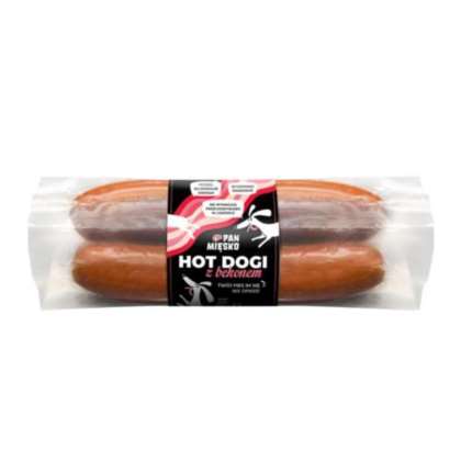 Pan Mięsko Hot Dogi z bekonem 220 g (4 szt/op) Pan Mięsko Hot Dogi z bekonem 220 g (4 szt/op)