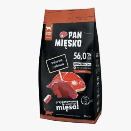 Pan Mięsko sucha dla kota Wołowina z jelenie 1,6kg Pan Mięsko sucha dla kota Wołowina z jelenie 1,6kg