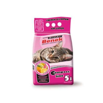Żwirek Super Benek Compact Cytrusowa Świeżość 5L Żwirek Super Benek Compact Cytrusowa Świeżość 5L
