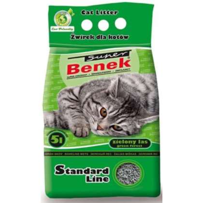 Żwirek Super Benek STANDARD ZIELONY LAS 5L Żwirek Super Benek STANDARD ZIELONY LAS 5L