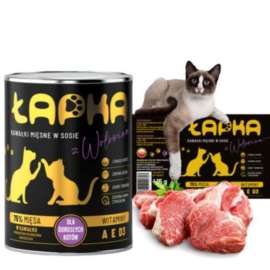 Łapka Kawałki dla kota z drobiem w sosie 415g Łapka Kawałki dla kota z drobiem w sosie 415g