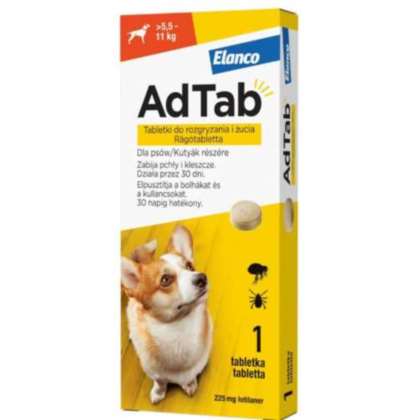 AdTab tabletka dla psa 5,5-11 kg pchły i kleszcze AdTab tabletka dla psa 5,5-11 kg pchły i kleszcze