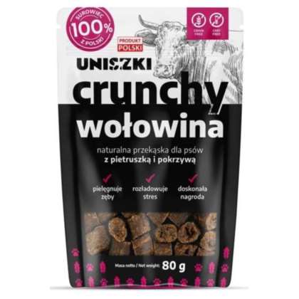 Crunchy wołowina - Pietruszka Pokrzywa 80 gram Crunchy wołowina - Pietruszka Pokrzywa 80 gram