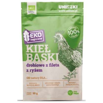 EKOLOGICZNE KIEŁBASKI DROBIOWE Z RYŻEM 90 gram EKOLOGICZNE KIEŁBASKI DROBIOWE Z RYŻEM 90 gram