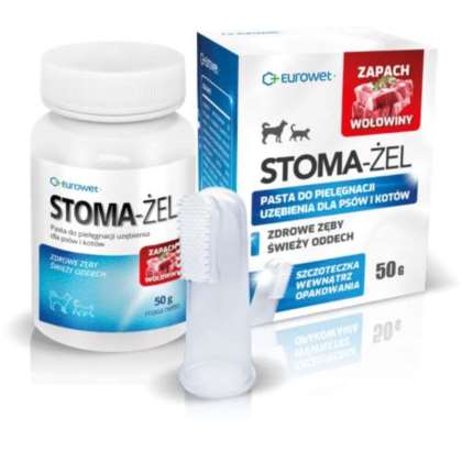 Stoma-Żel dla psów i kotów mięsny 50g+szczoteczka Stoma-Żel dla psów i kotów mięsny 50g+szczoteczka