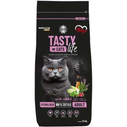 Tasty Cats Life STERILISED z królikiem 1,5 kg Tasty Cats Life STERILISED z królikiem 1,5 kg