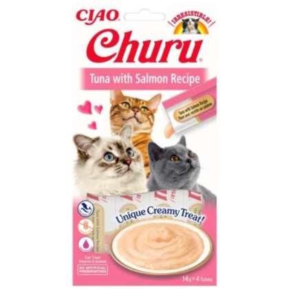 INABA CAT CHURU TUNA WITH SALMON 4x14g (56g) INABA CAT CHURU TUNA WITH SALMON 4x14g (56g)