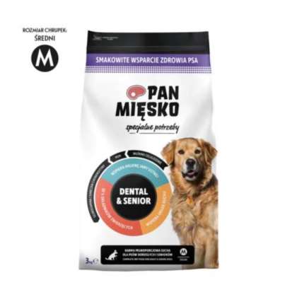 Pan Mięsko Dental & Senior (senior) chrupki M 3kg Pan Mięsko Dental & Senior (senior) chrupki M 3kg