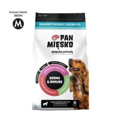 Pan Mięsko Derma & Immune (dorosły) chrupki M 3 kg Pan Mięsko Derma & Immune (dorosły) chrupki M 3 kg