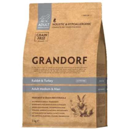 Grandorf Dog Rabbit & Turkey - Medium & Maxi 3kg Grandorf Dog Rabbit & Turkey - Medium & Maxi 3kg