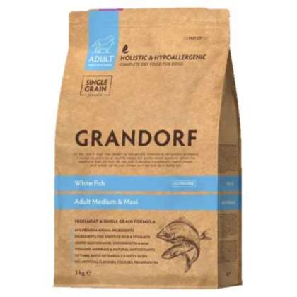 Grandorf Dog White Fish - Medium & Maxi - 3kg Grandorf Dog White Fish - Medium & Maxi - 3kg
