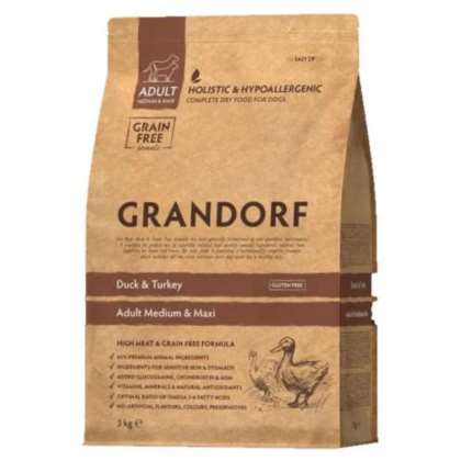 Grandorf Dog Duck & Turkey - Medium & Maxi 3kg Grandorf Dog Duck & Turkey - Medium & Maxi 3kg