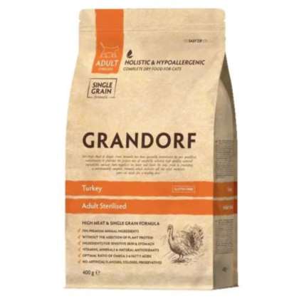 Grandorf Cat Turkey - Sterilized 400g Grandorf Cat Turkey - Sterilized 400g