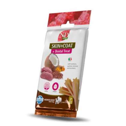 N&D Quinoa Dental Skin&Coat Vesnison med&max 100gr N&D Quinoa Dental Skin&Coat Vesnison med&max 100gr