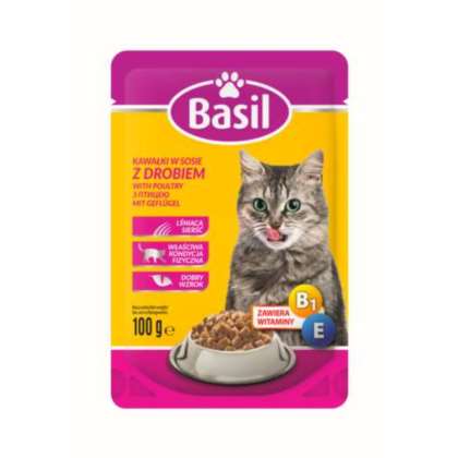 Basil Kot Saszetka z drobiem 100 gram Basil Kot Saszetka z drobiem 100 gram