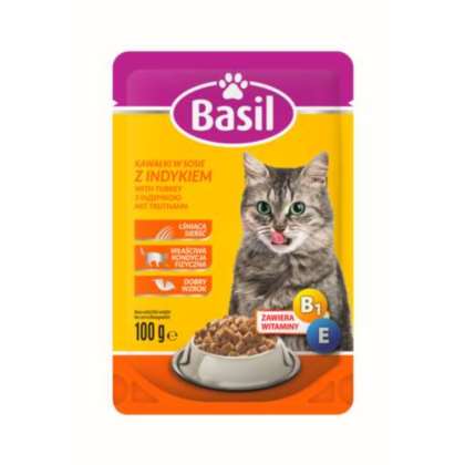 Basil Kot Saszetka z indykiem 100 gram Basil Kot Saszetka z indykiem 100 gram