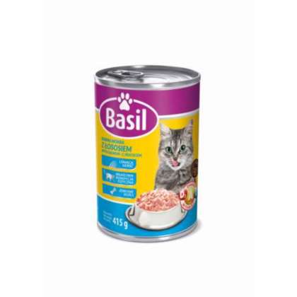KARMA BASIL DLA KOTA Z ŁOSOSIEM 415G PUSZKA KARMA BASIL DLA KOTA Z ŁOSOSIEM 415G PUSZKA
