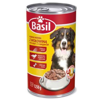 Karma mokra dla psa Basil z wołowiną (1250 g) Karma mokra dla psa Basil z wołowiną (1250 g)