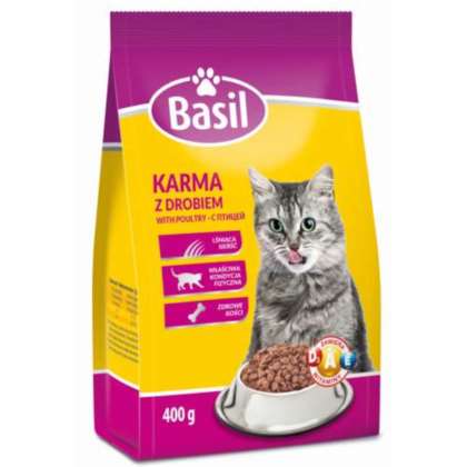 Karma sucha dla kota Basil z drobiem 400g Karma sucha dla kota Basil z drobiem 400g