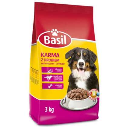 Karma sucha dla psa Basil z drobiem 3 kg Karma sucha dla psa Basil z drobiem 3 kg