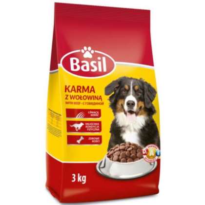 Karma sucha dla psa Basil z wołowiną 3 kg Karma sucha dla psa Basil z wołowiną 3 kg