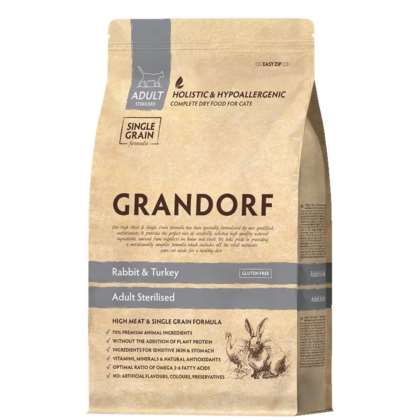 Grandorf Cat Rabbit & Turkey - Sterilized 2 kg Grandorf Cat Rabbit & Turkey - Sterilized 2 kg