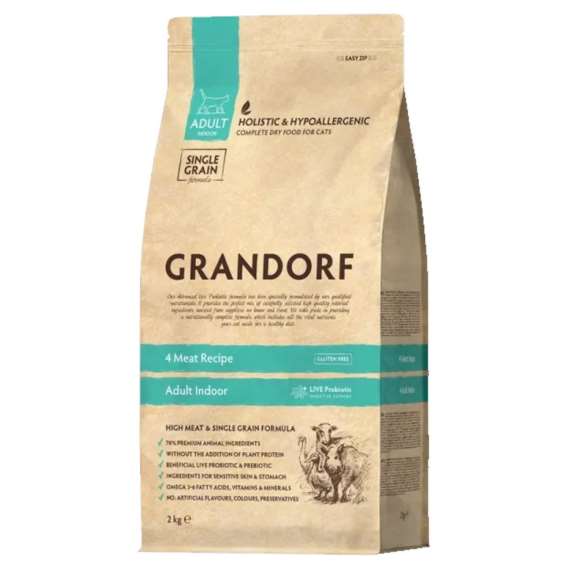 Grandorf Cat 4 Meat - Indoor 2 kg