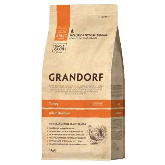 Grandorf Cat Turkey - Sterilized 2 kg