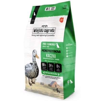 Monoproteinowa Wiejska Zagroda Kaczka M/L 6 kg Monoproteinowa Wiejska Zagroda Kaczka M/L 6 kg