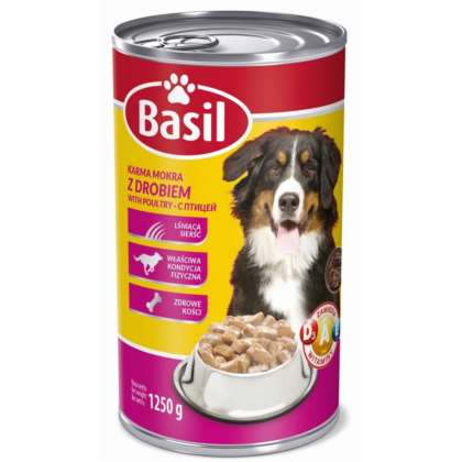 Karma mokra dla psa Basil z drobiem (1250 g) Karma mokra dla psa Basil z drobiem (1250 g)