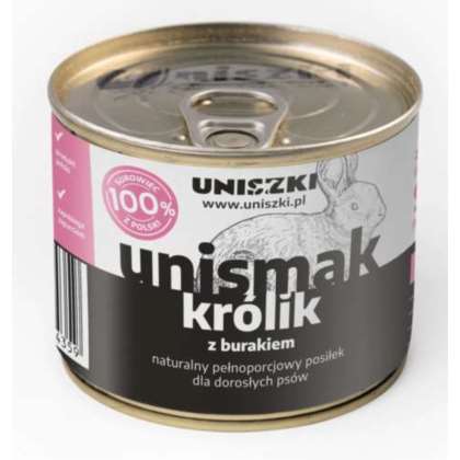 Mokra karma dla psów Unismak królik z burakiem 200 Mokra karma dla psów Unismak królik z burakiem 200