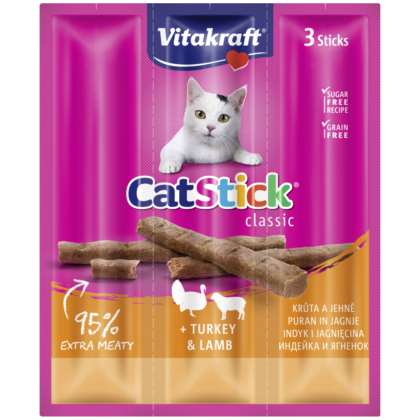 VITAKRAFT CAT Stick mini indyk jagnięcina 3x6g