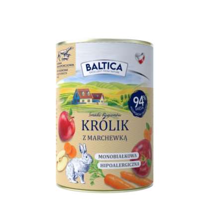BALTICA SR Karma mokra Królik z marchewką 400g