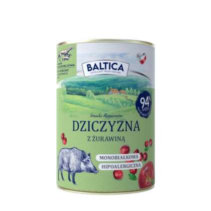 BALTICA SR Karma mokra Dziczyzna z żurawiną 400g
