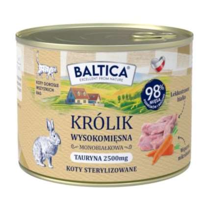 BALTICA SMAKI REGIONÓW Kot dorosły Królik 185g