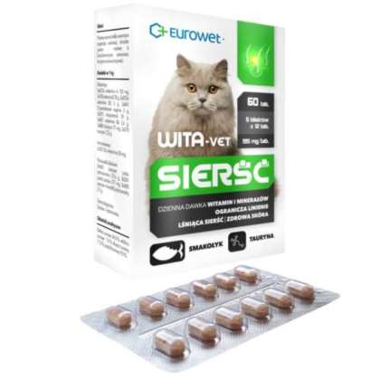 WITA-VET KOT SIERŚĆ 60 TAB. 5 BLISTRÓW